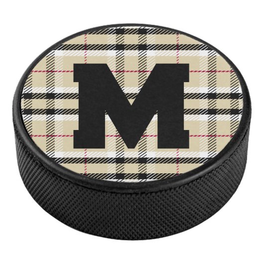 Palet De Hockey Monogramme de mode préppie beige personnalisé (3/4/2016 12:00:00 AM)