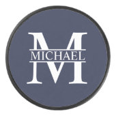 Palet De Hockey Monogramme et nom personnalisés (Devant)