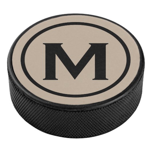 Palet De Hockey Monogramme noir simple initial (3/4/2016 12:00:00 AM)