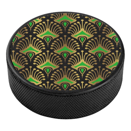 Palet De Hockey Motif Art déco or et vert sur noir (3/4/2016 12:00:00 AM)