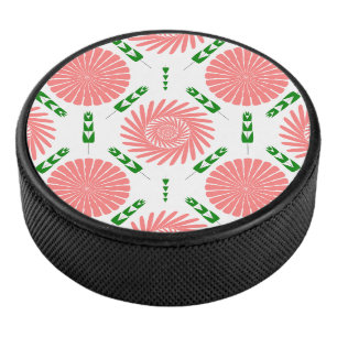Palet De Hockey motif aux fleurs roses