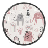 Palet De Hockey motif avec de mignons éléphants et girafes géant (Devant)