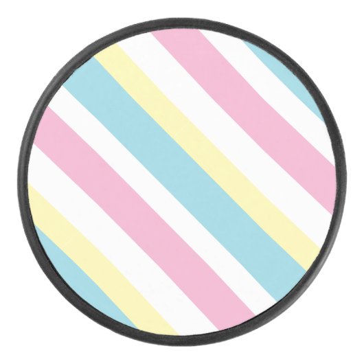 Palet De Hockey Motif de bandes de couleurs cool (Devant)