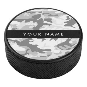 Palet De Hockey Motif de camouflage gris neige d'hiver Personnalis