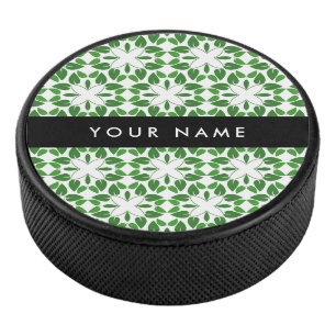 Palet De Hockey Motif de feuille, feuilles vertes, votre nom