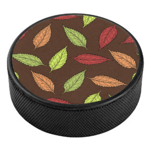 Palet De Hockey Motif De Feuilles, Feuilles Colorés, Feuilles D'Au