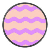 Palet De Hockey Motif des vagues rose et violet (Devant)