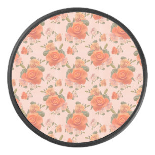 Palet De Hockey motif floral rose orange rose mariage printemps