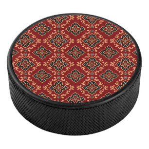 Palet De Hockey Motif géométrique rouge / Impression indienne