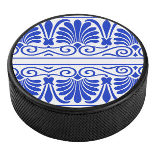 Palet De Hockey Motif grec méditerranéen bleu