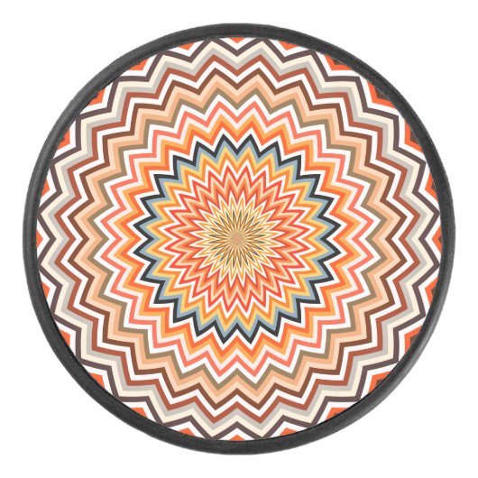 Palet De Hockey Motif Mandala Zigzag (Devant)