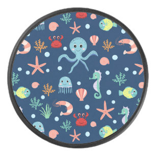 Palet De Hockey Motif mignon de vie marine de l'océan