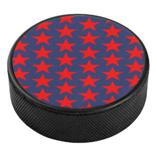 Palet De Hockey Motif Petites Étoiles Rouges