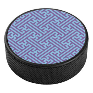 Palet De Hockey Motif Sayagata, Japonais, Violet et Bleu