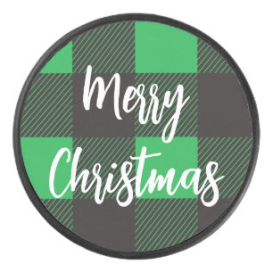 Palet De Hockey Motif vert Joyeux Noël