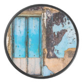 Palet De Hockey Mur bleu et porte (Devant)