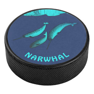 Palet De Hockey Narwhal Sous La Glace