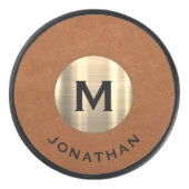 Palet De Hockey Nom du monogramme classique simple Sable Gold (Devant)