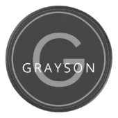 Palet De Hockey Nom personnalisé et lettre initiale (Devant)