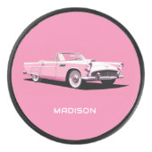 Palet De Hockey Nom personnalisé Pink Classic Car (Devant)