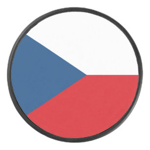Palet de hockey patriotique avec le drapeau de la