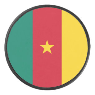 Palet De Hockey Patriotique hockeyeur avec drapeau du Cameroun
