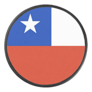 Palet De Hockey Patriotique hockeyeur avec drapeau du Chili