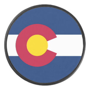 Palet De Hockey Patriotique hockeyeur avec drapeau du Colorado