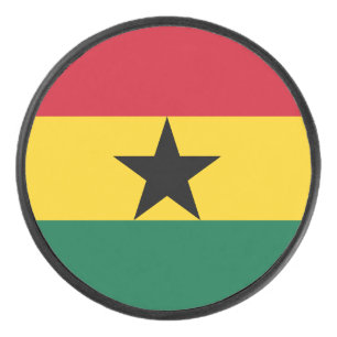 Palet De Hockey Patriotique hockeyeur avec drapeau du Ghana