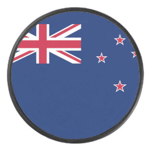 Palet De Hockey Patriotique hockeyeuse avec drapeau de la Nouvelle
