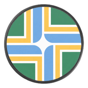 Palet De Hockey Patriotique hockeyeuse avec drapeau de Portland Ci