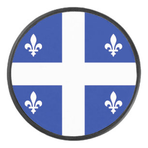 Palet De Hockey Patriotique hockeyeuse avec drapeau du Québec