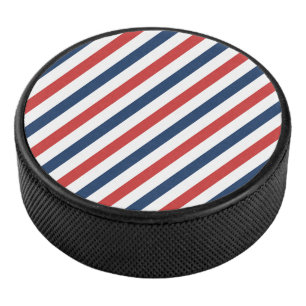 Palet De Hockey Patriotique Rouge Blanc et Bleu