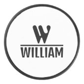 Palet De Hockey Personalize Monogram Name Puck (Devant)