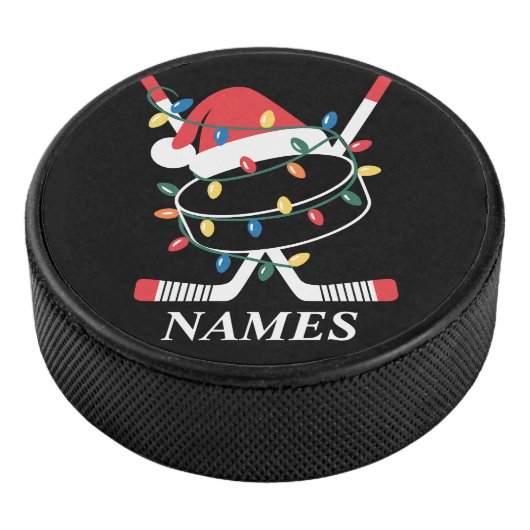 Palet De Hockey Personalized Name Christmas Hockey Xmas Santa Hat (3/4/2016 12:00:00 AM)