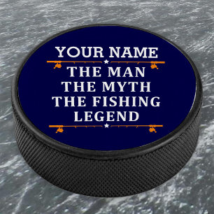 Palet De Hockey Personnalisé L'Homme Le Mythe La Légende De La Pêc