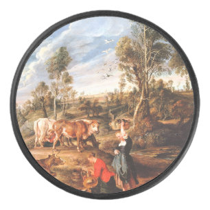 Palet De Hockey Peter Paul Rubens Milkmaips avec du bétail sur une
