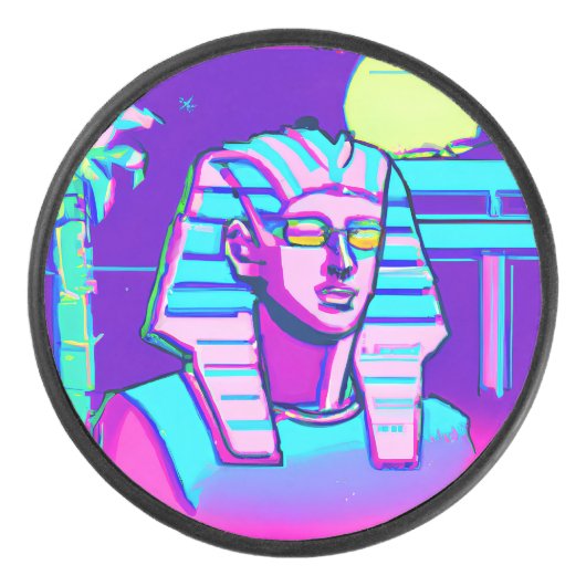 Palet De Hockey Pharaon Synthwave (Devant)