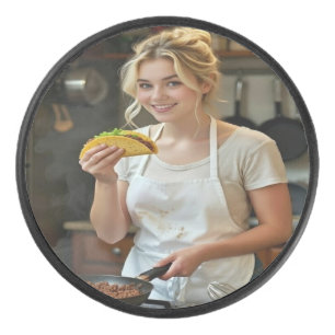 Palet De Hockey Photo de manger des tacos Personnaliser