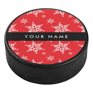Palet De Hockey Pneus blancs, Rouge, Votre nom, Personnaliser