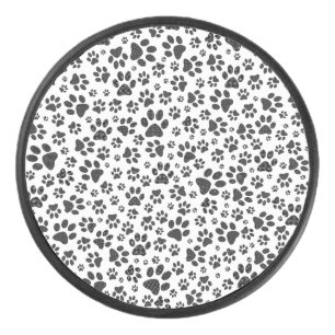 Palet De Hockey Poches de chien noir et blanc Poka Dot