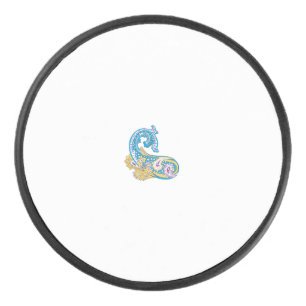 Palet De Hockey Point, Sherpa Blue, Design de sable doré