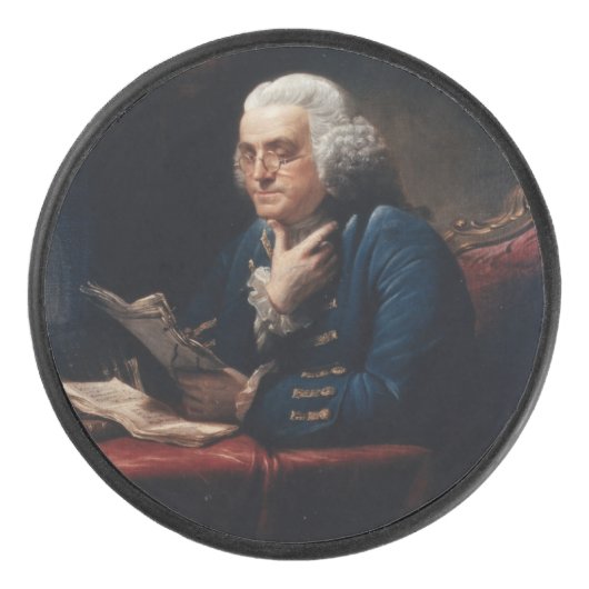 Palet De Hockey Portrait de pouce, Benjamin Franklin Père fondateu (Devant)