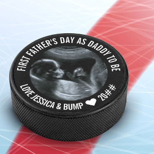 Palet De Hockey Premier papa Fête des pères à être un sonogram