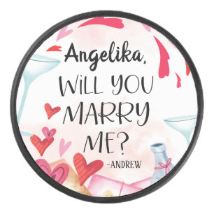 Palet De Hockey Proposition de marriage You Marry Me ? Custom