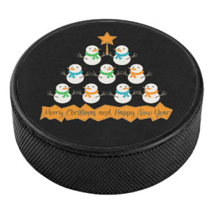 Palet De Hockey Pyramide des sapins de Noël faite de bonhommes de 