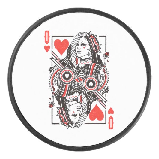 Palet De Hockey Queen of Hearts Oversized Graphic, Playing Cards (Devant)