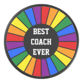 Palet De Hockey Raies rondes Frame RAINBOW + votre backgr. & idées (Devant)