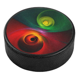 Palet De Hockey Red Green Yin Yang Moderne Motif d'art Abstrait #2