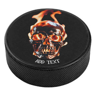 Palet De Hockey Rétro Dead Burning squelette Crâne en feu do-it-yo